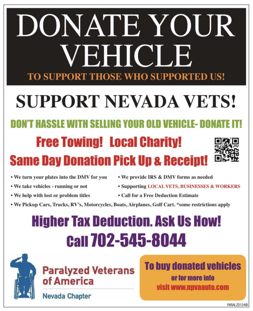Donate Car To Veterans Las Vegas, Nevada